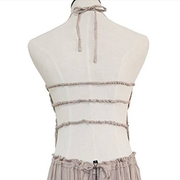 Taupe Cotton Maxi Dress - Picture 5 of 5